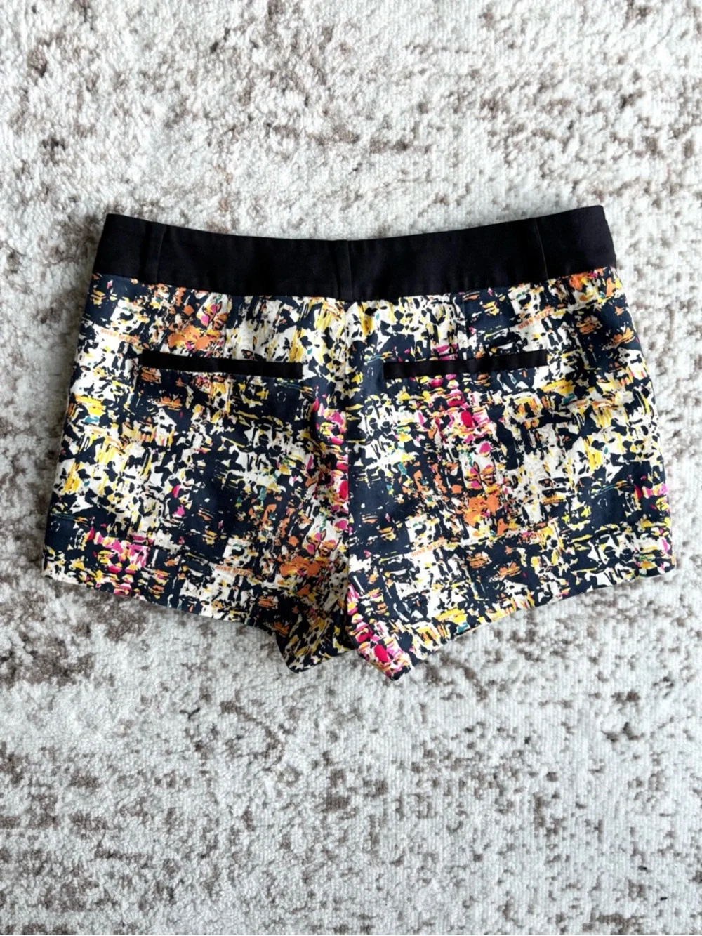 Miss Sixty Y2K/2010s Low-rise Multicolor Abstract Print Short Shorts (XS) - Picture 4 of 7